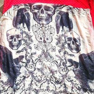 Gothic Scarf Skulls Birds